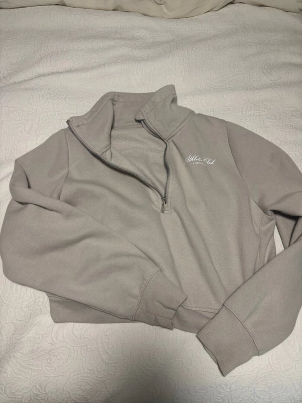 Women’s size small cream, quarter zip sweatshirt, target